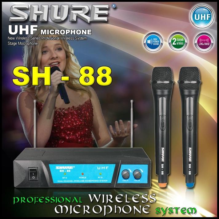 Shure Mic Microphone Wireless Shure Sh-88 Wireless Uhf