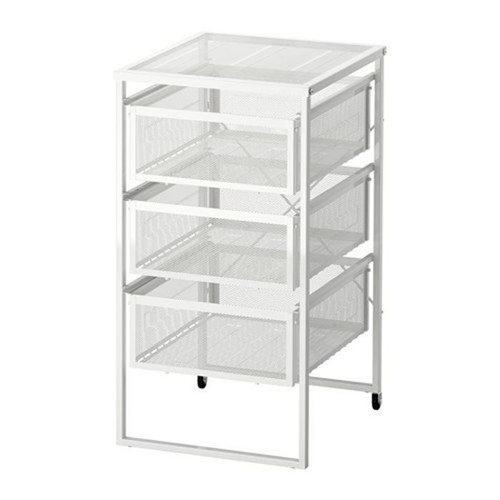 LENNART Rak Besi Penyimpanan Kecil 3 Laci Ikea Steel White LENNART Rak Besi Penyimpanan Kecil 3 Laci Ikea Steel White