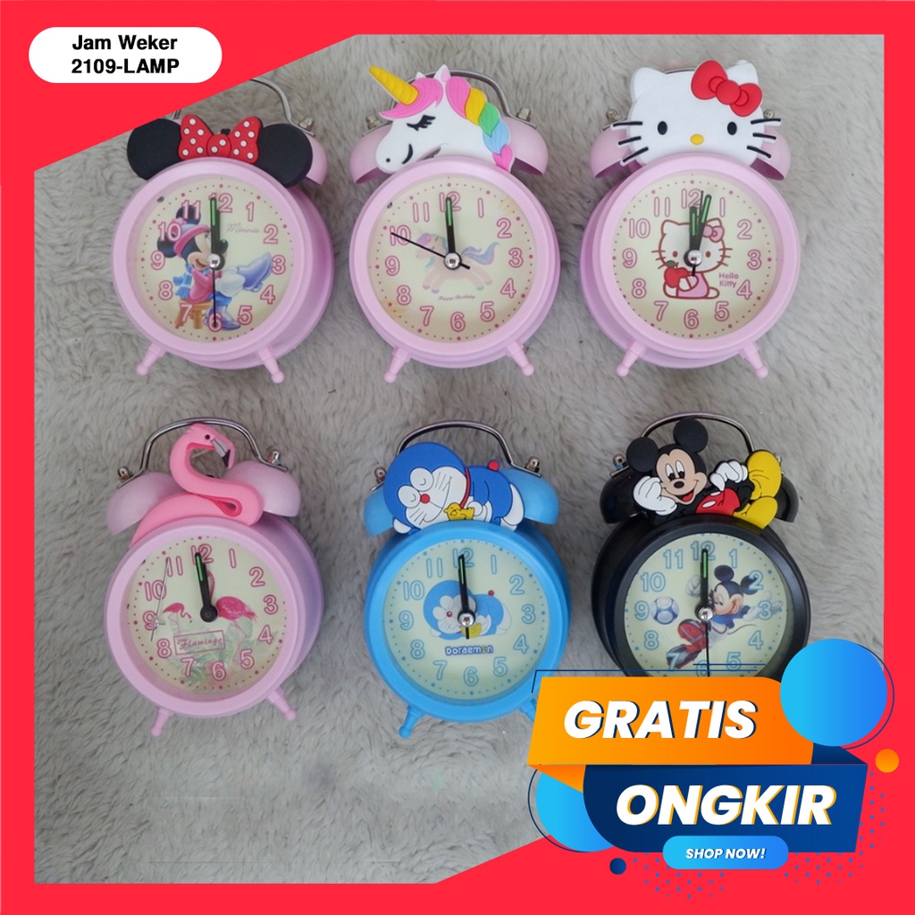 365 CLOCK KRING #41082 Jam Weker Beaker Alarm Analog Motif