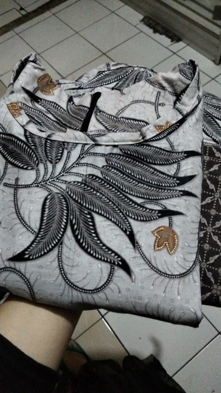 M-l-xl-xxl Batik Tunik Wanita Asj Sa Hrb026 Kenongo Pekalongan Sogan Tulis