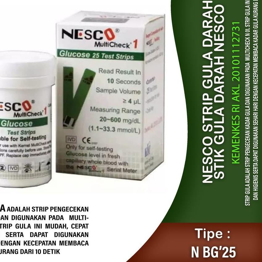 ◌ Nesco Strip Gula Darah / Stik gula Darah Nesco ❀