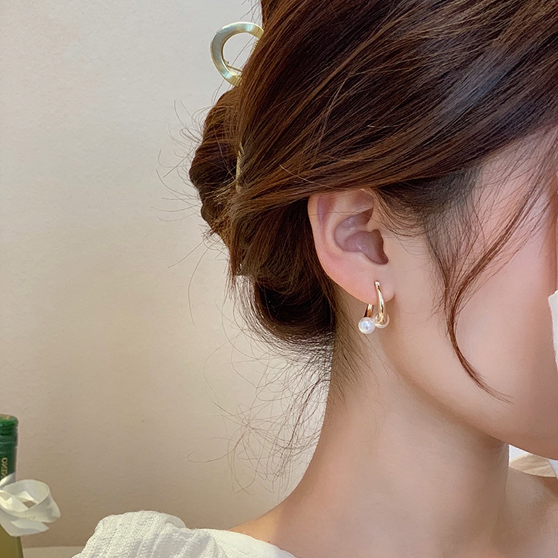 Anting Mutiara Bahan S925 Silver Needle Untuk Wanita