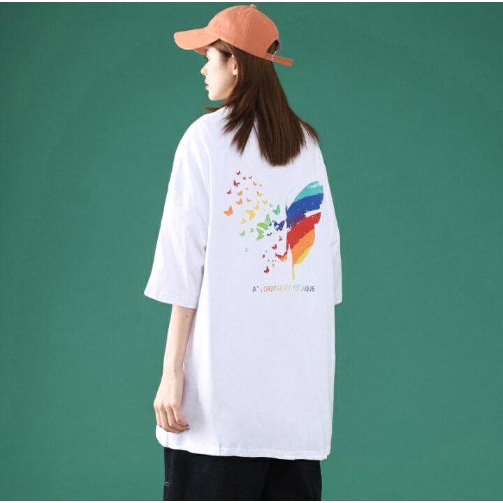 Atasan  / T-Shirt Oversize Unisex Butterfly Katun Premium Impor (A089-AA01)