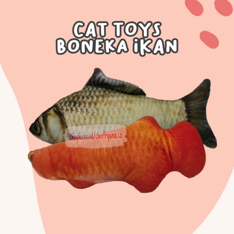 [CAT TOYS] Catmint Fish Mainan Kucing Cat Toys Gigitan Kucing Ikan