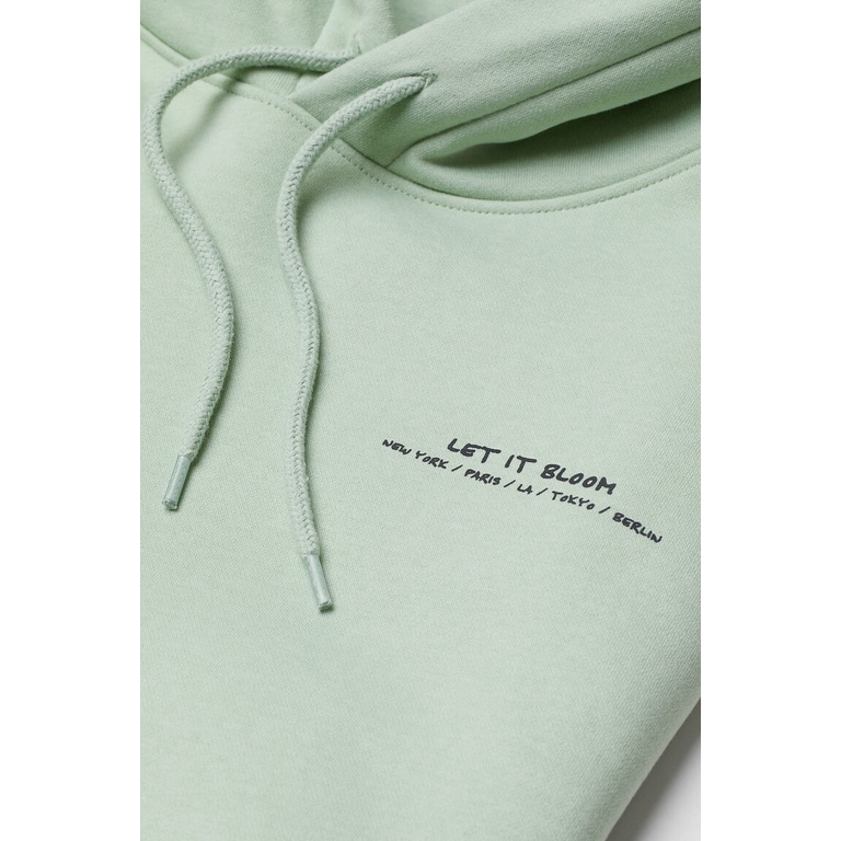 Hoodie h&amp;m let it bloom hoodie squidward h&amp;m hijau mint hoodie hijau mint