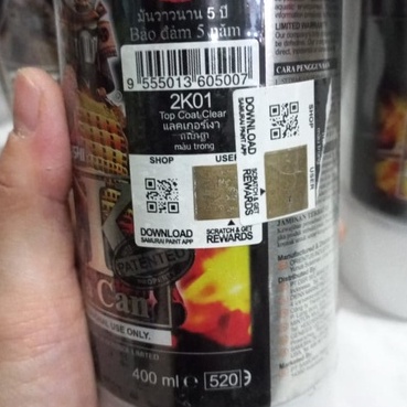 Pilok Pilox Samurai Paint 2K01 Clear 2K Clear Glossy Kilap Sebening Kaca (400ml)