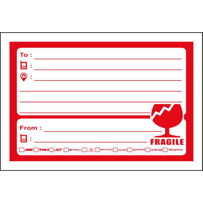 

STIKER LABEL PENGIRIMAN QTY 100 FRAGILE UNBOXING