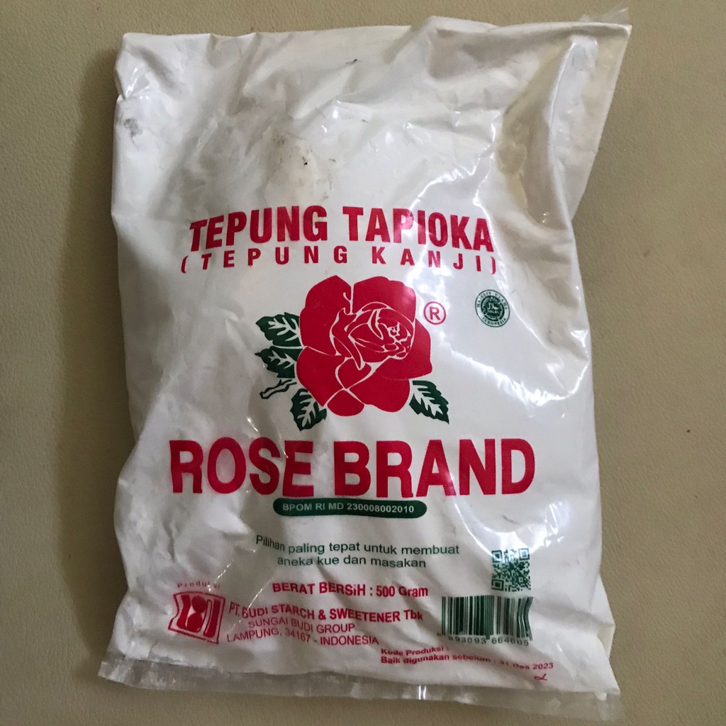 

TEPUNG TAPIOKA TEPUNG KANJI ROSE BRAND 200GRAM 500GRAM