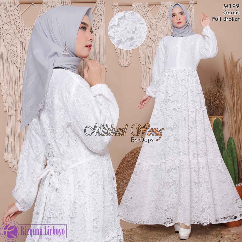 Gamis Full Brokat Gamis Premium Hitam