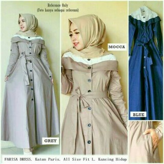 busana muslim  baju  wanita gamis muslimah fariza tunik 