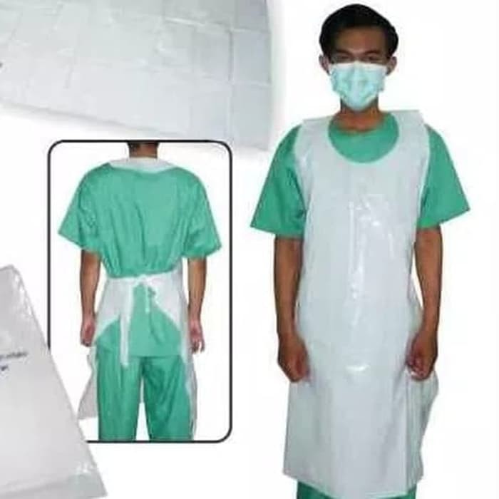 Apron Plastik Clemek Baju Apron Medis Murah + Gratis Ongkir
