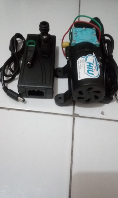 Pompa Dc 12v Hiu 5 Lpm 6.5 Bar Plus Adaptor 12v 5a Murni