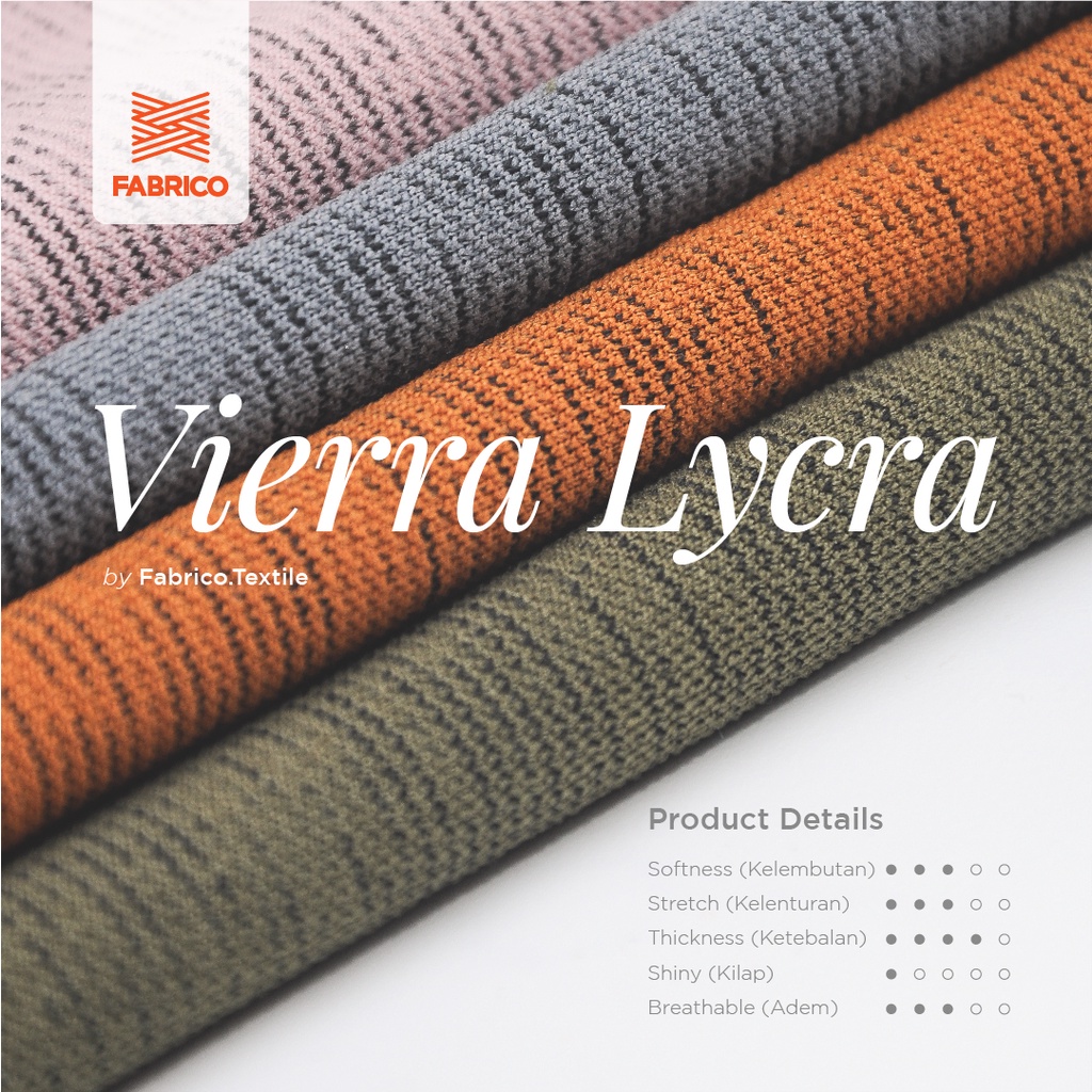 KAIN KNIT SPANDEX VIERRA LYCRA (GRADE A ; PREMIUM)