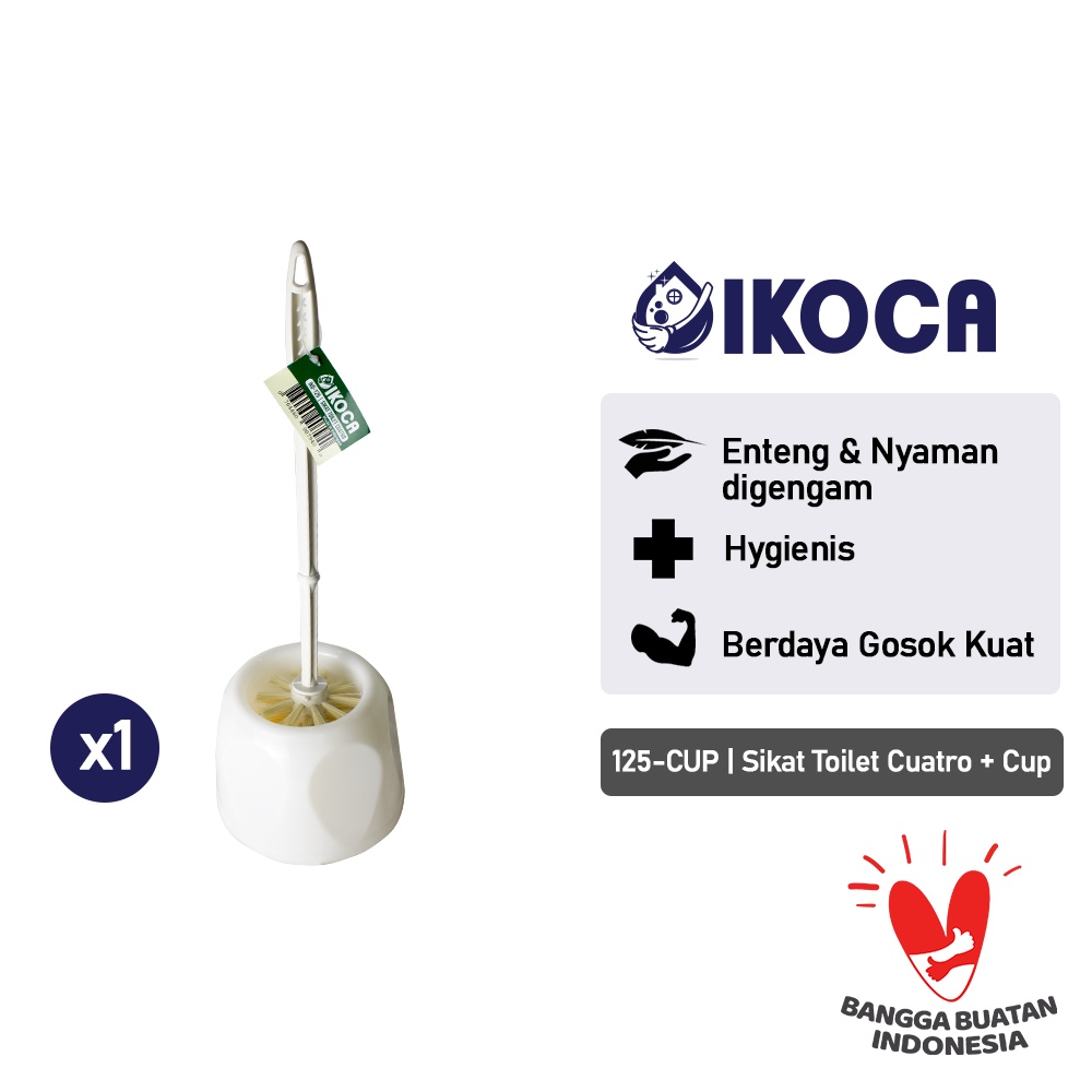 KtmStore Sikat WC Toilet + CUP Bulat Sikat Nilon Cuatro IKOCA IKO-125-CUP