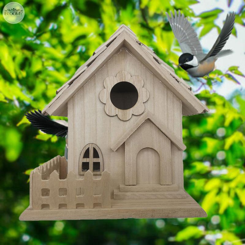  Rumah  Kayu  Gantung Mini  untuk Burung Beo Parkit 