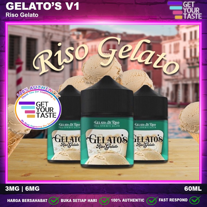 Liquid Gelato's V1 Riso Gelato 60ML by J99 Vape x Vapepacker