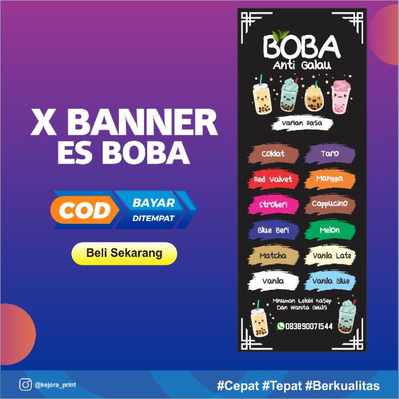 SPANDUK X BANNER ES BOBA MURAH