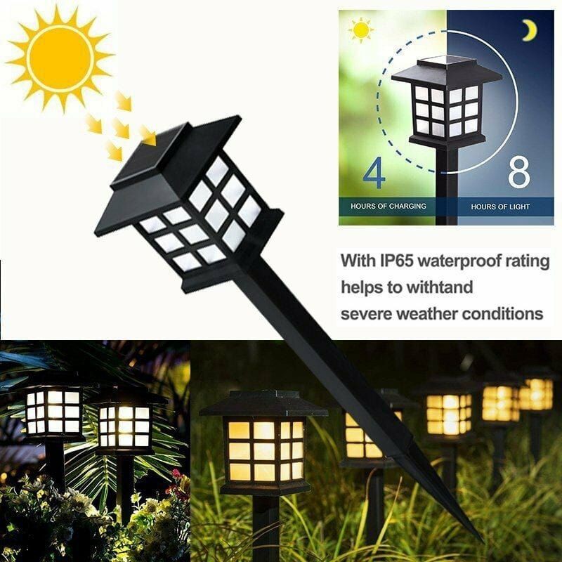 Lampu Taman Tenaga Surya Solar Cell Tembok Dinding 8 Jam Waterproof