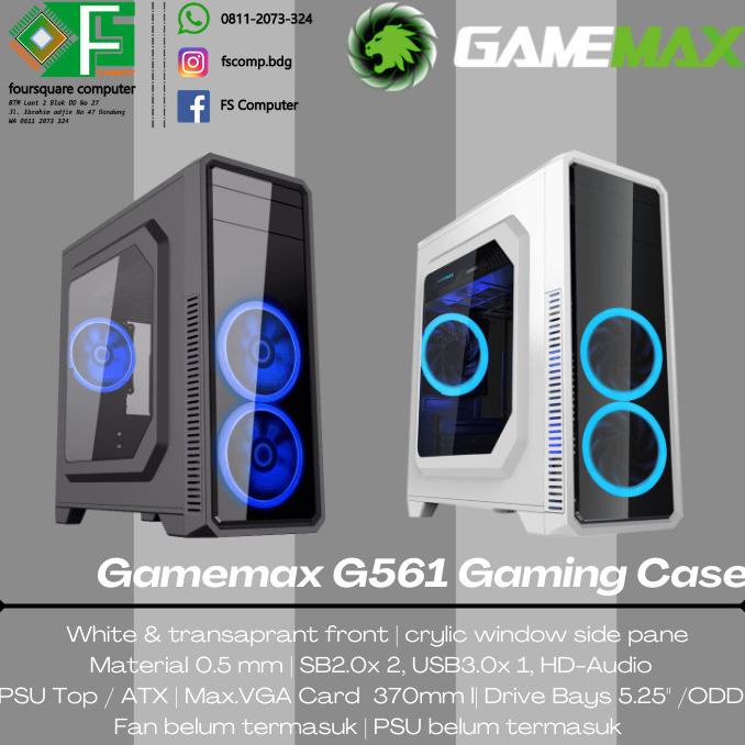 Pc Casing Gamemax G561 / Casing Gaming / Pc Casing / Casing Atx - Matx