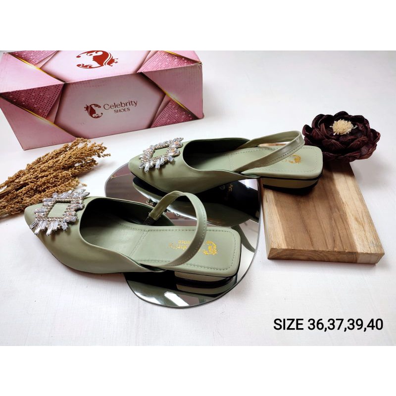SANDAL HIGH HEELS TALI BELAKANG IMPORT WANITA