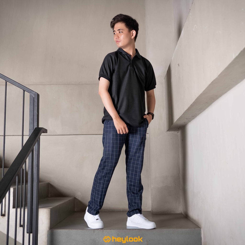 Celana Tartan Pris Celana Panjang Kotak Kotak Kekinian Simple Celana Bahan Cotton High Quality