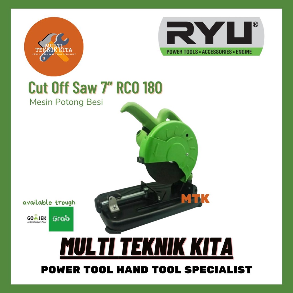 Cut Off 7" RCO-180 RYU (Mesin Potong Besi Alumunium,Tulang)