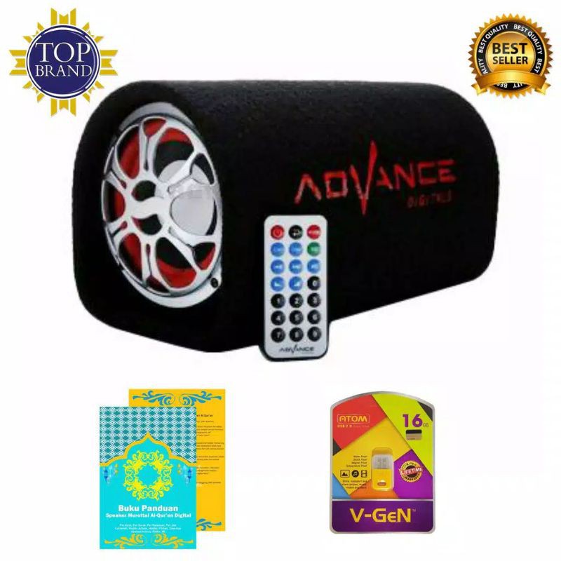 Speaker Advance T101BT Murottal Flashdisk 16gb Bluetooth