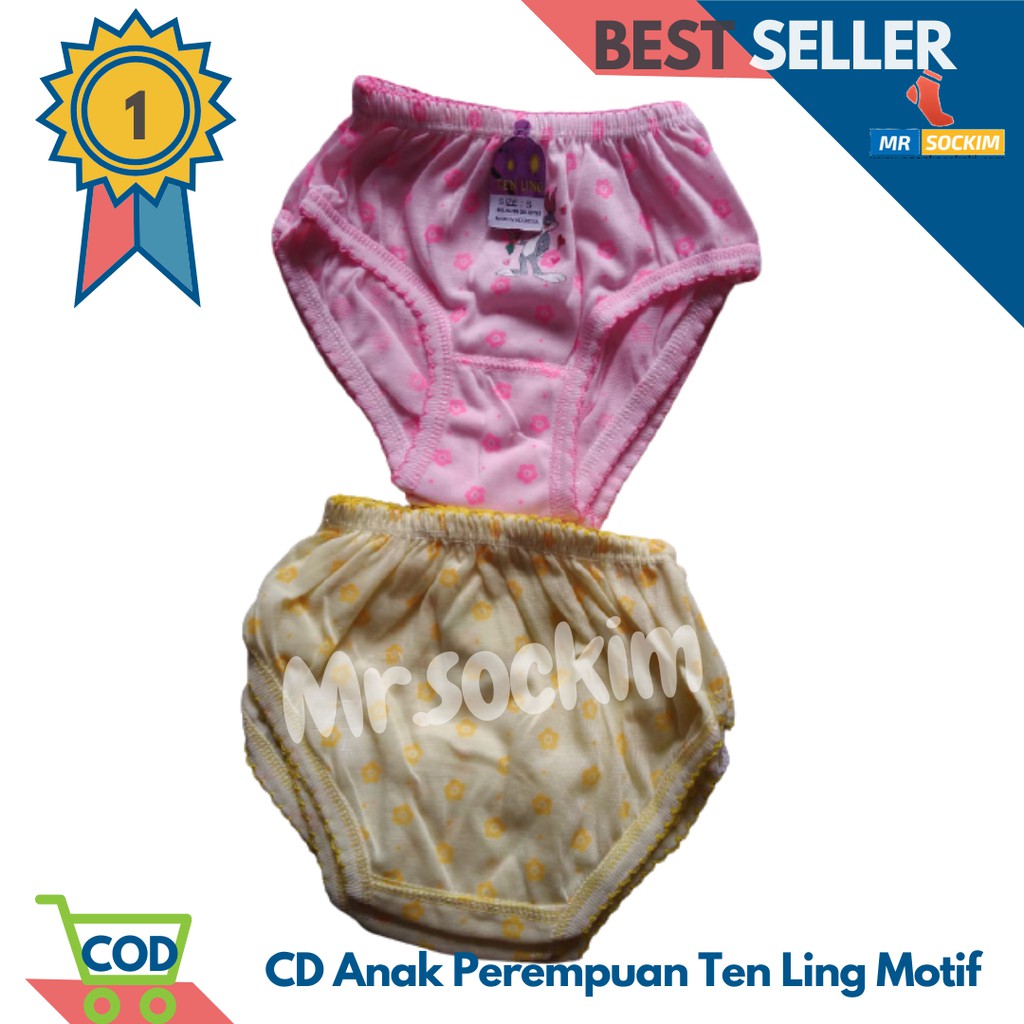 Ten ling | PMR | Halona - 5 Pcs Celana dalam anak perempuan motif