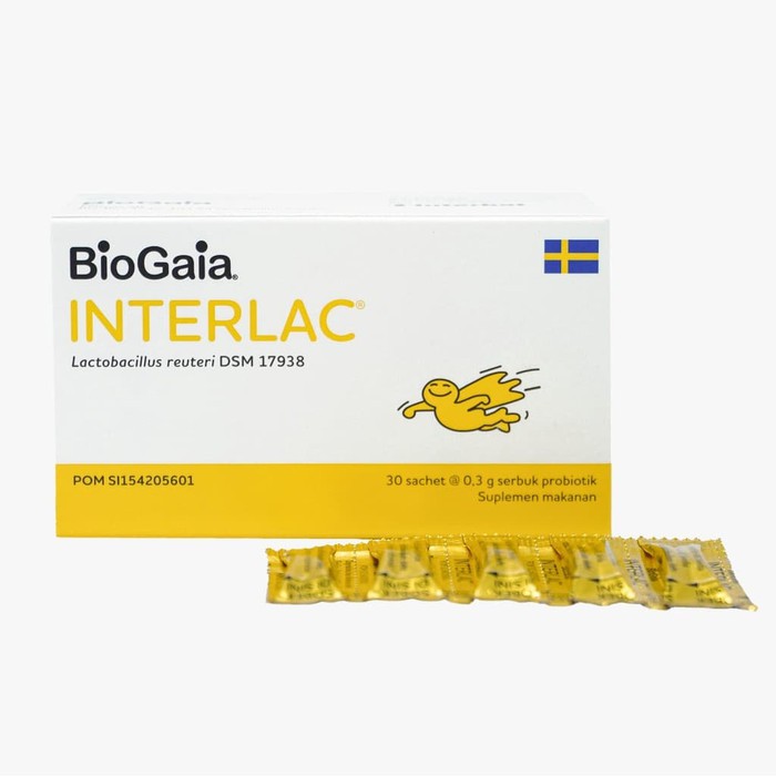 BioGaia Interlac - Mini Pack Sachet Probiotik (isi 30)