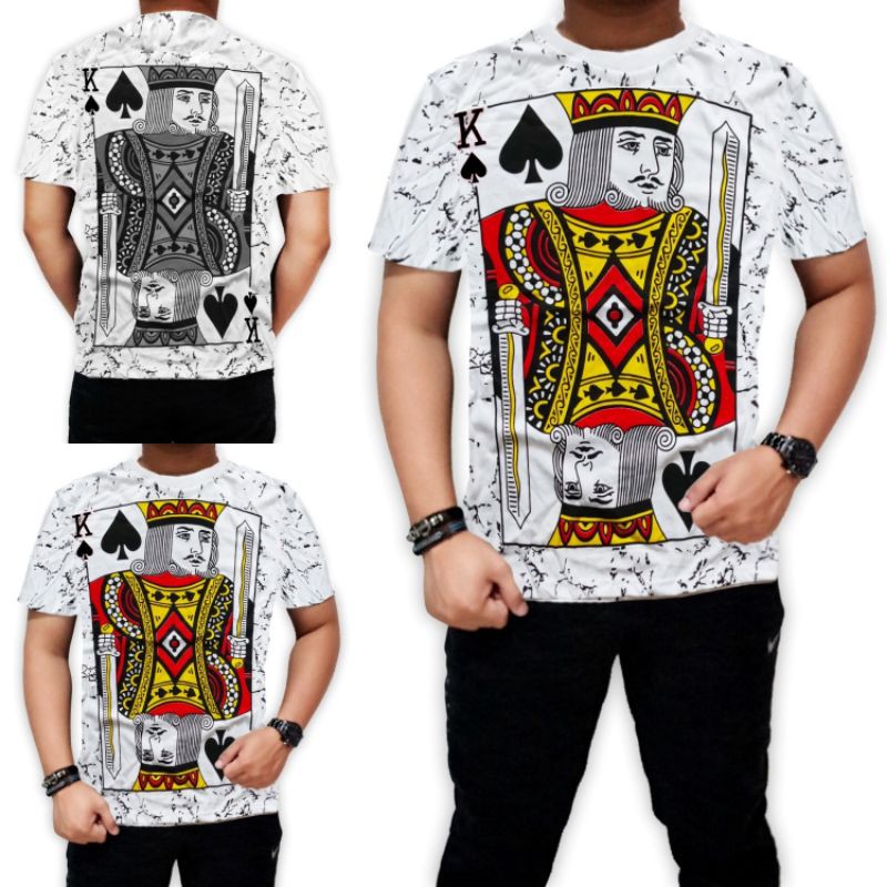 Kaos distro kartu remi jack dan king