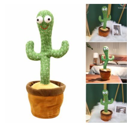 MAINAN BONEKA KAKTUS DANCING JOGET + BICARA / CACTUS DANCING DOLL TALKING TOY / MAINAN KAKTUS VIRAL