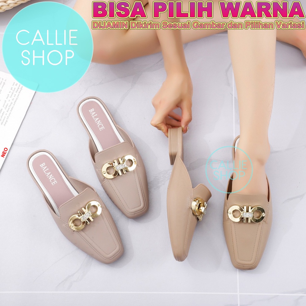 Sandal Wanita Mules Hak Kotak Jelly Balance 409-2 PANBUSOHO