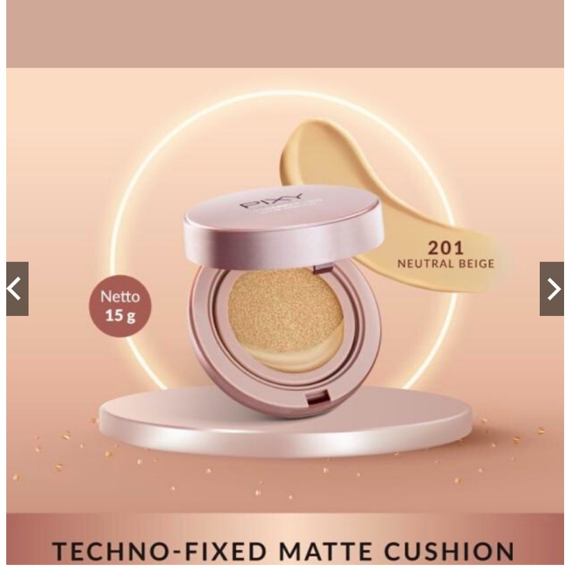 Pixy Make It Glow  TECHNO FIXED  Matte Cushion Full Case ( NEW )