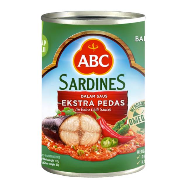

SARDEN ABC sardines tomat /extra pedas 155gr