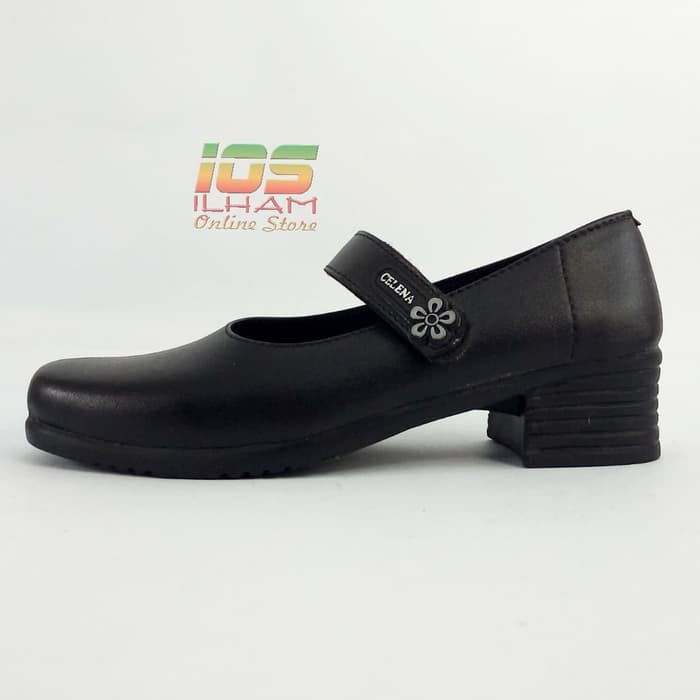 Celena C02 Sepatu Pantofel Anak Sekolah Paskibraka Hak 3cm Size 31-35