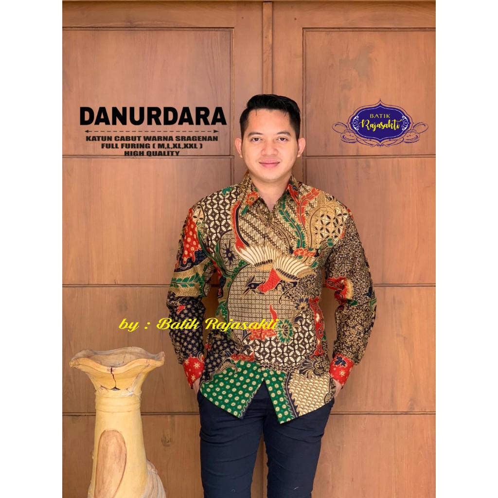 DANURDARA RAJASAKTI KEMEJA BATIK PRIA SOLO LENGAN PANJANG PENDEK LAPIS FURING ATASAN PREMIUM MODERN