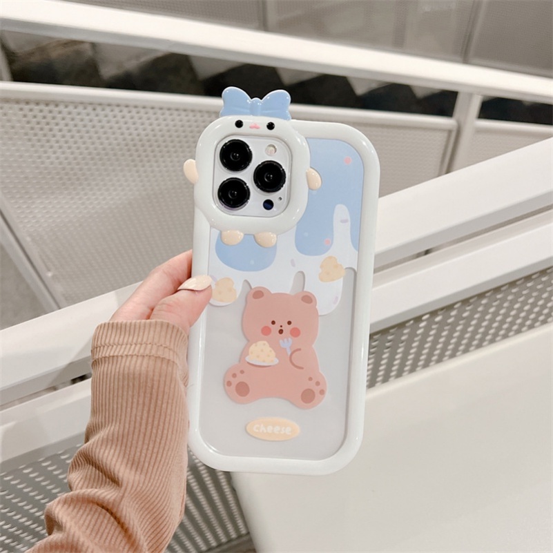 Soft Hard Case Silikon TPU Motif Beruang Untuk Vivo Y16 Y02s Y02 Y35 Y22 Y22s V25e V25 V23e V23 V20 Pro Y15A Y15s Y01 Y01A Y75 Y76 T1 T1x Y21 Y21s Y33s Y33T Y21T Y21A Y12A Y12s Y20 Y20s Y20i Y20s[G] Y17 Y15 Y12 Y11 Y1s Y19 Bear Clear Silicone Phone Case