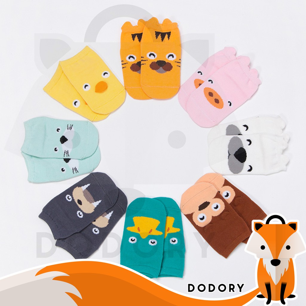 DODORY KS04 Kaos Kaki Bayi Motif Hewan Kaos kaki Anak Karakter KaosKaki Anti Slip Baby Socks Animal