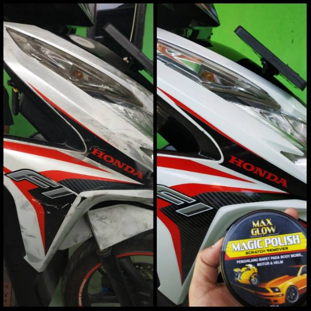 Penghilang baret goresan mobil motor helm / pengkilap / magic polish by maxglow