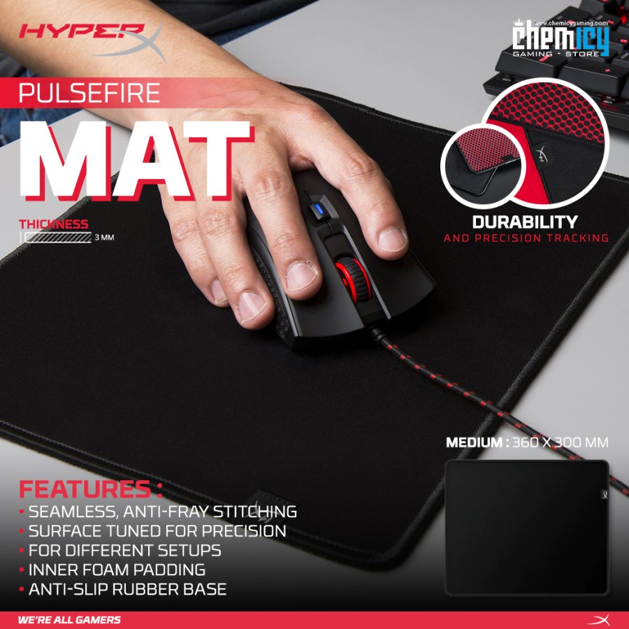 HyperX Pulsefire Mat Medium Cloth Surface Gaming Mousepad