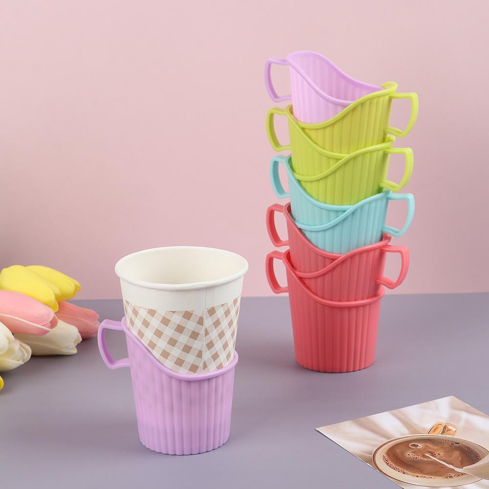 Top 10Pcs Cup Holder Lengan Mug Penebalan Kreatif Bermanfaat