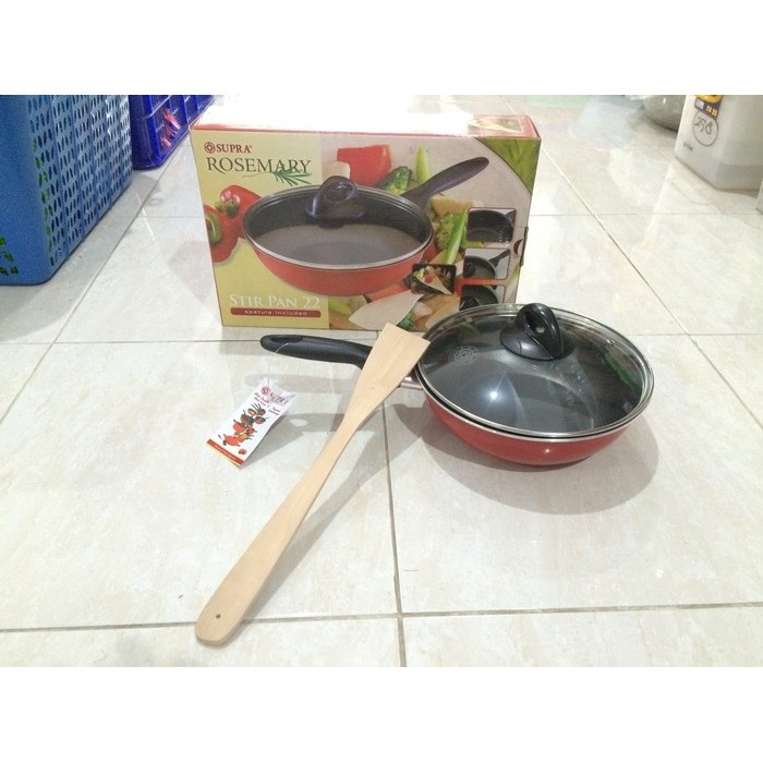 WAJAN PENGGORENGAN STIR PAN ROSEMARY SET TEFLON 22 CM APF61
