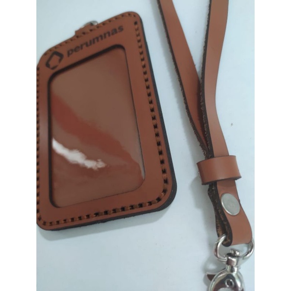 

Nametag/Id card bahan kulit asli berkualitas bisa custom nama gambar foto logo