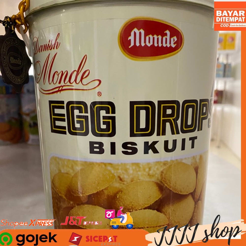 Monde Egg Drop Biskuit Cemilan Snack Kemasan Kaleng 750 gr