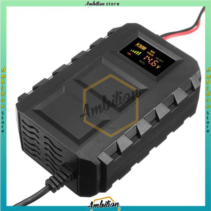 [BISA BAYAR DITEMPAT] Charger Aki Mobil Motor 12V 20A Smart Intelligent Chip LCD Indicator