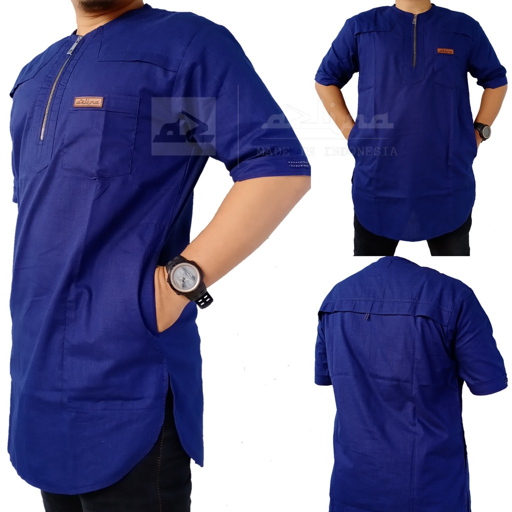 Baju Koko Model Resleting Lengan pendek Kurta Pakistan
