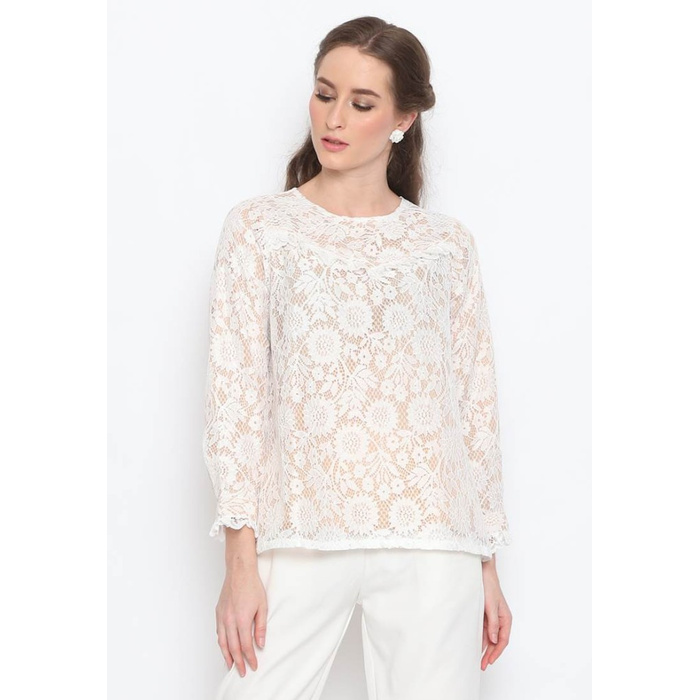 Blouse Brukat - Lace Blouse - Blouse Wanita VOERIN Alamanda Lace Blouse