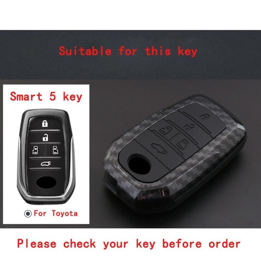 Casing Kunci Mobil Carbon Key Case Cover Alphard 2022