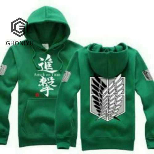 JAKET SWEATER ANIME ATTACK ON TITAN FINAL SEASON LOGO HOODIE MURAH