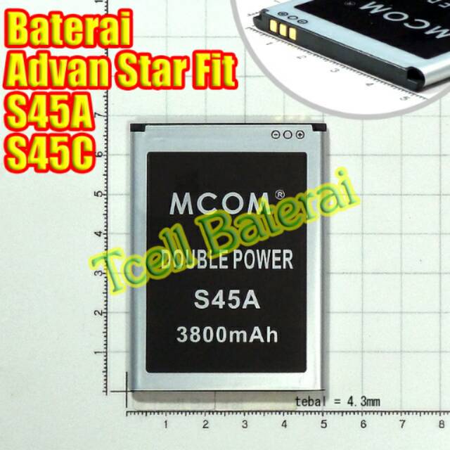 Baterai Advan S45A S45C